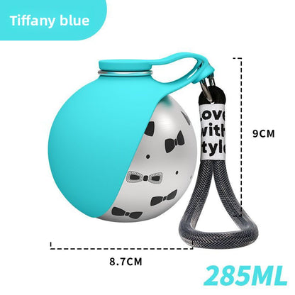 2-in-1 Stainless Steel Pet Travel Water Bottle